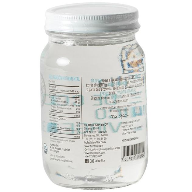  Aceite Tía Ofilia de Coco Organico Extra Virgen