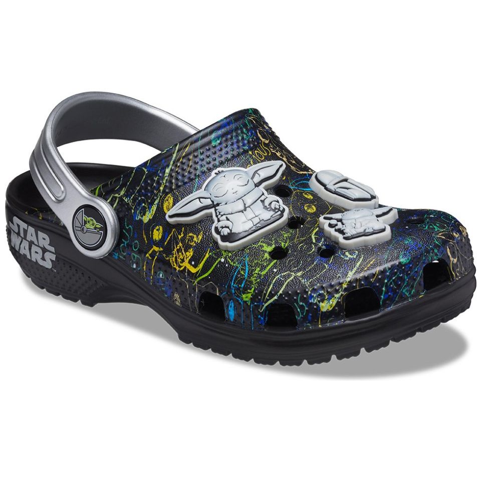 Sueco Classic Grogu Clog 11-17 Negro Crocs para Niño