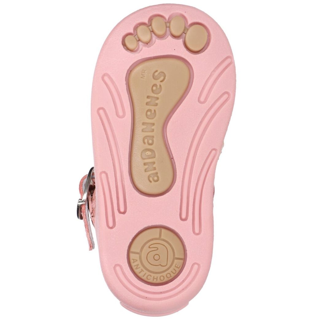 Zapato con Corazones 12-15 Rosa Andanenes para Niña
