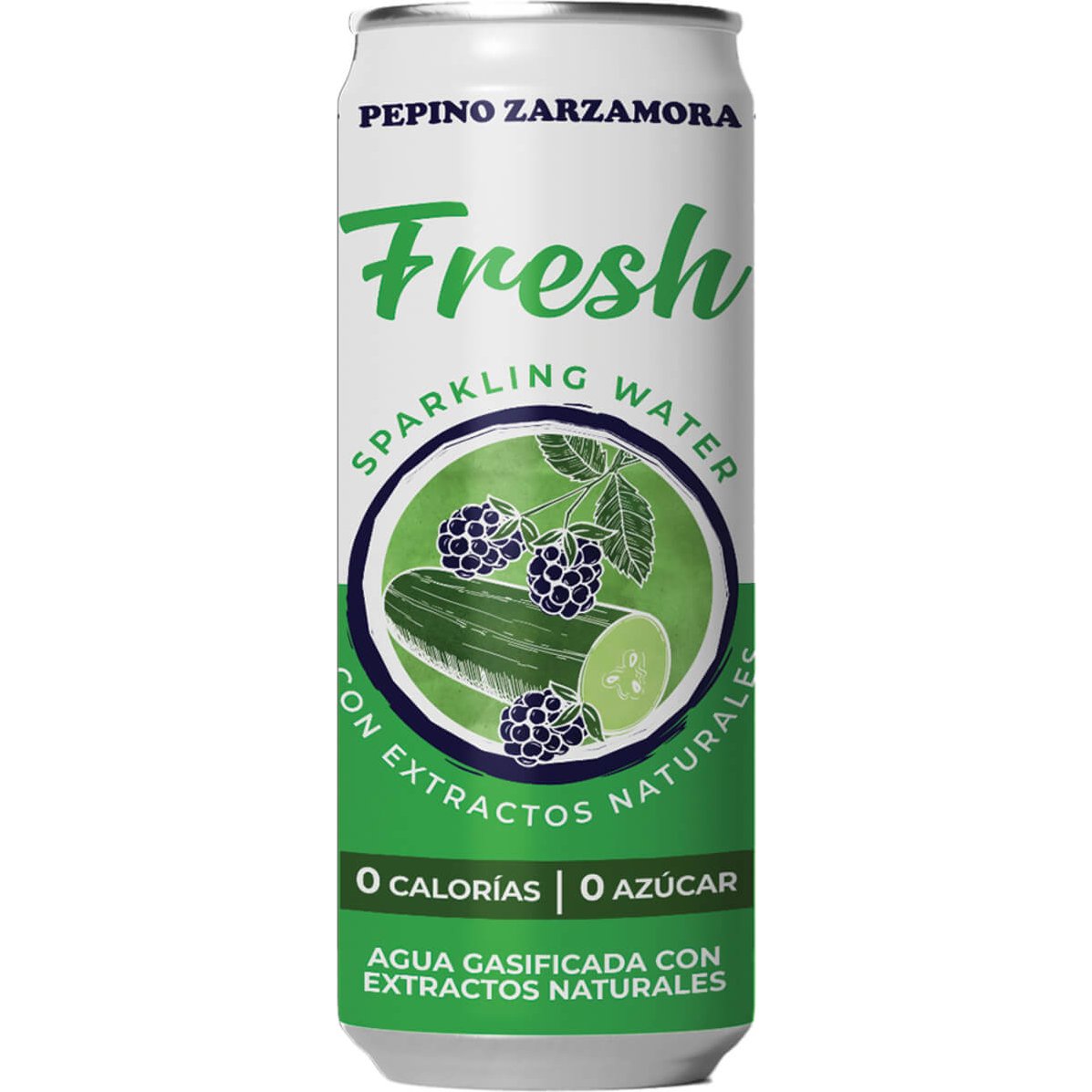 Bebida Carbonatada Sabor Pepino Zarzamora Sparkling Water Fresh
