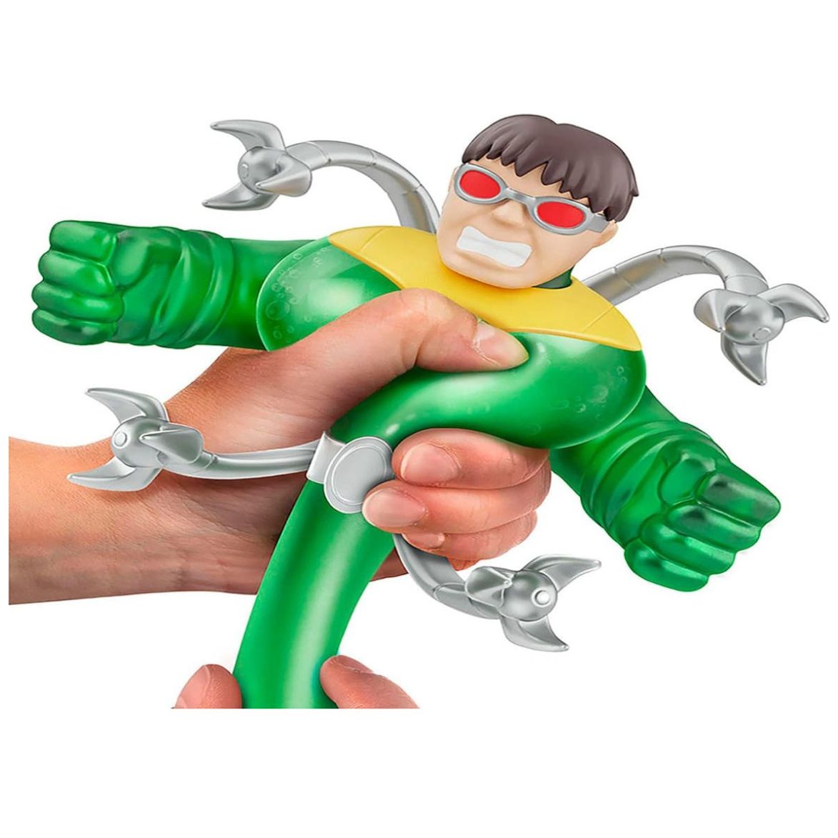 2 Pack Figuras Elásticas Goojitzu Arvel Spideran Vs Dr. Octopus Bandai