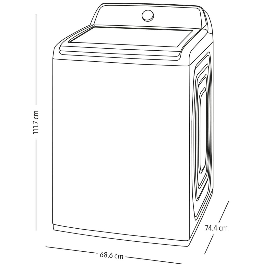 Lavadora Samsung Carga Superior 21Kg Wa21B3554Gv Negro