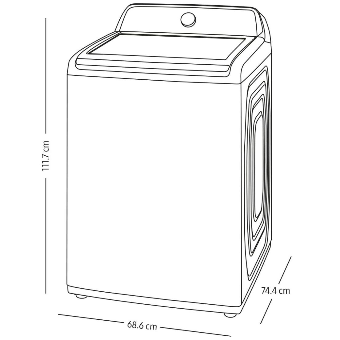 Lavadora Samsung Carga Superior 22Kg Wa22B3550Gw Blanca