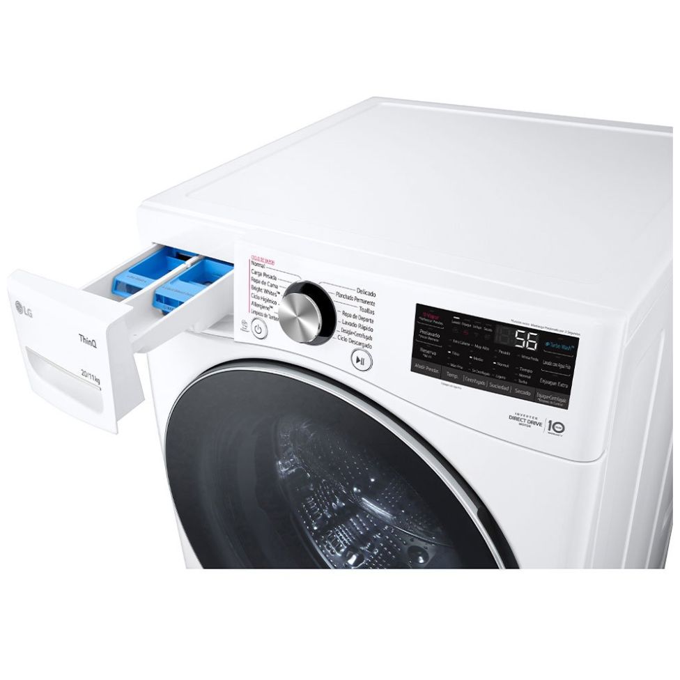 Lavasecadora Lg Carga Frontal 20Kg Wd20Wv26R Blanca