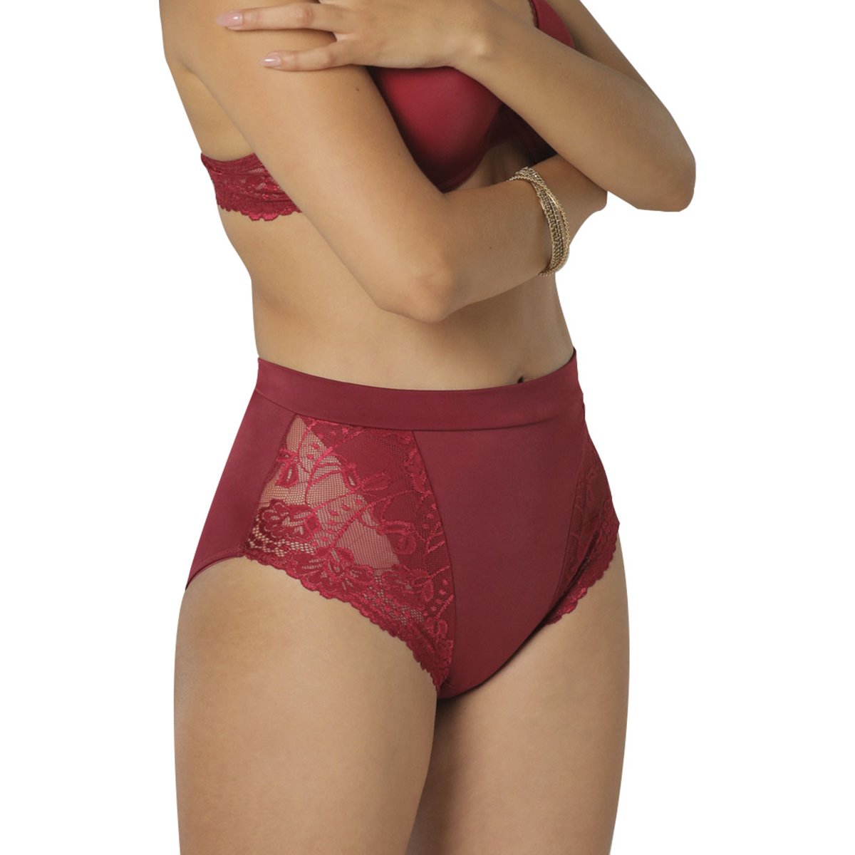Pantaleta Control Encaje Pretina Ancha Berlei