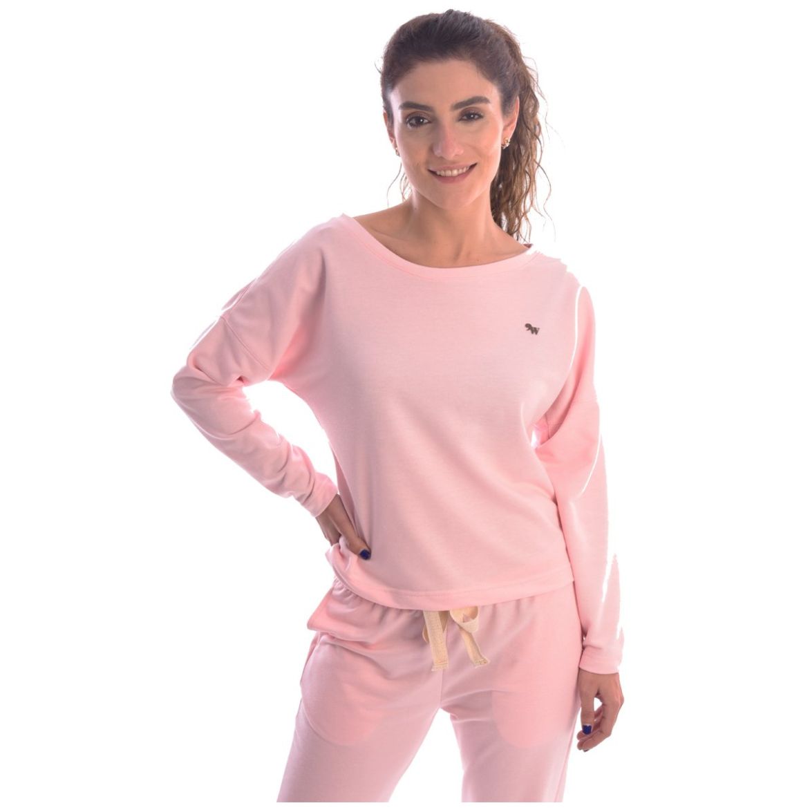 Pijama Playera Manga Larga Y Jogger para Mujer