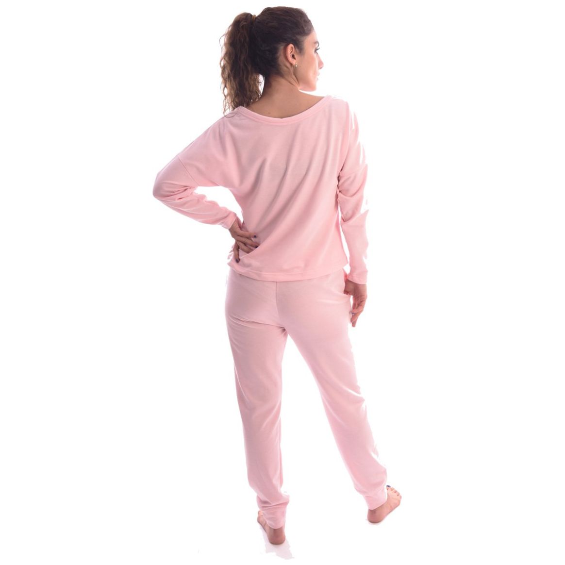 Pijama Playera Manga Larga Y Jogger para Mujer