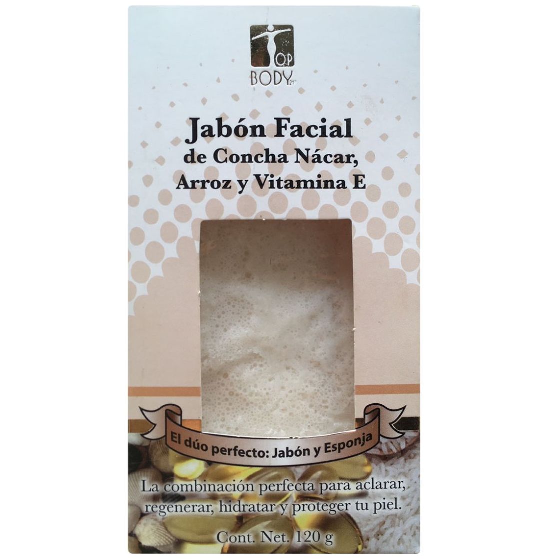 Jabón Facial de Concha Nácar, Arroz y Vitamina e