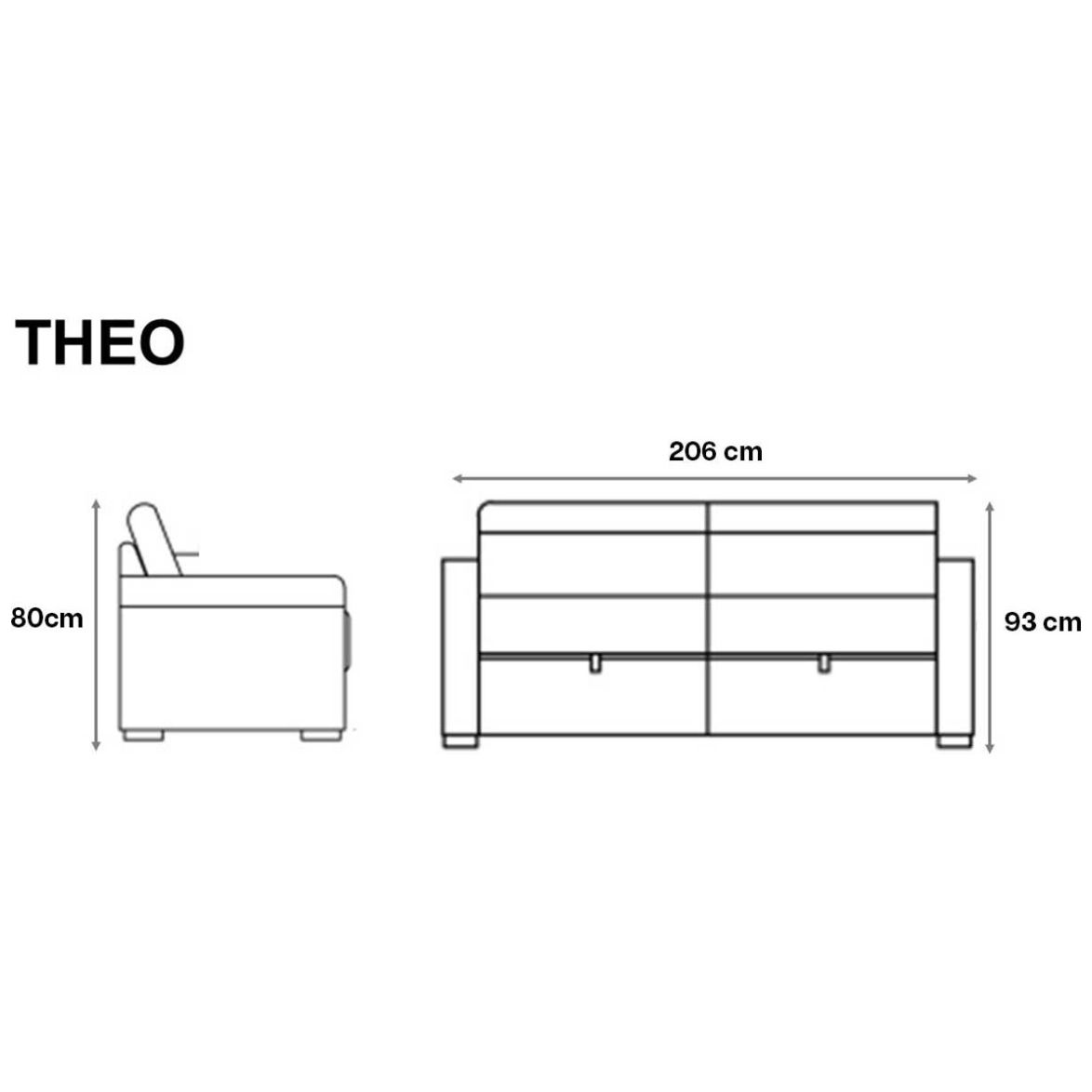 Sofá Cama Theo Gris Lottus