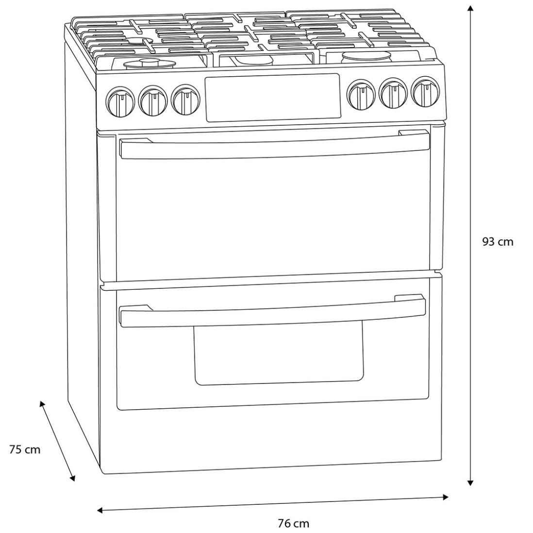 Estufa Io Mabe 30" Inoxidable Doble Cavidad  Io950Fs0
