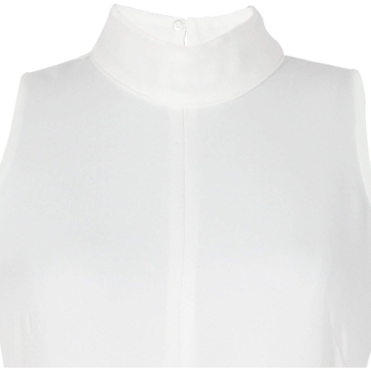 Jumpsuit City Femme Manga Sin Manga Cuello Mao Diseño: con Cinturón