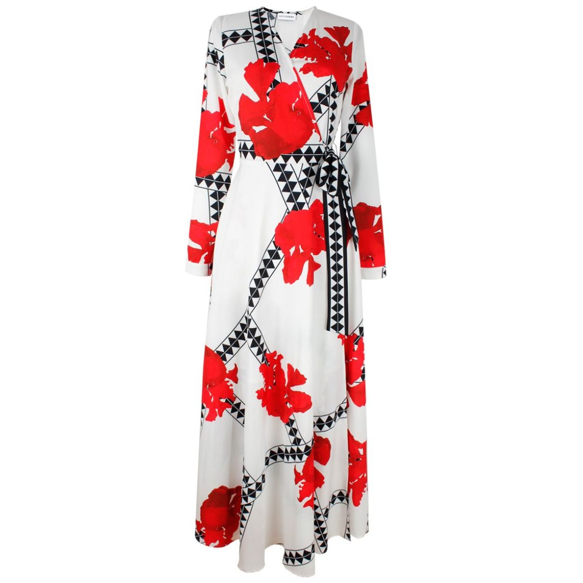 Vestido de chiffon con mangas de obispo y lazo con escote en V Crepúsculo