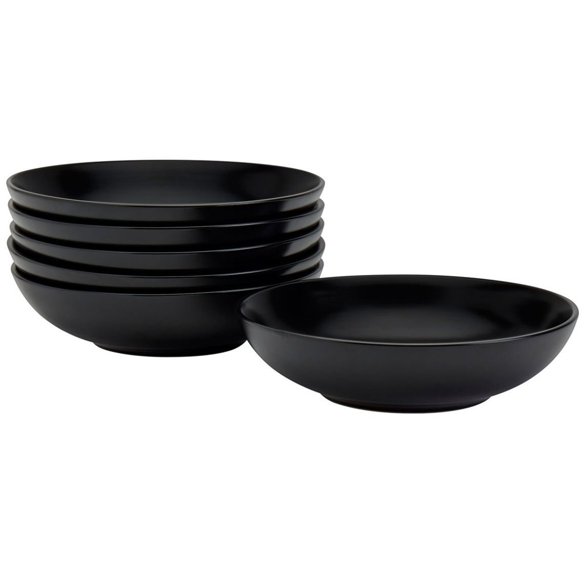 Set 6  Bowls Cerámica Negro Denmark