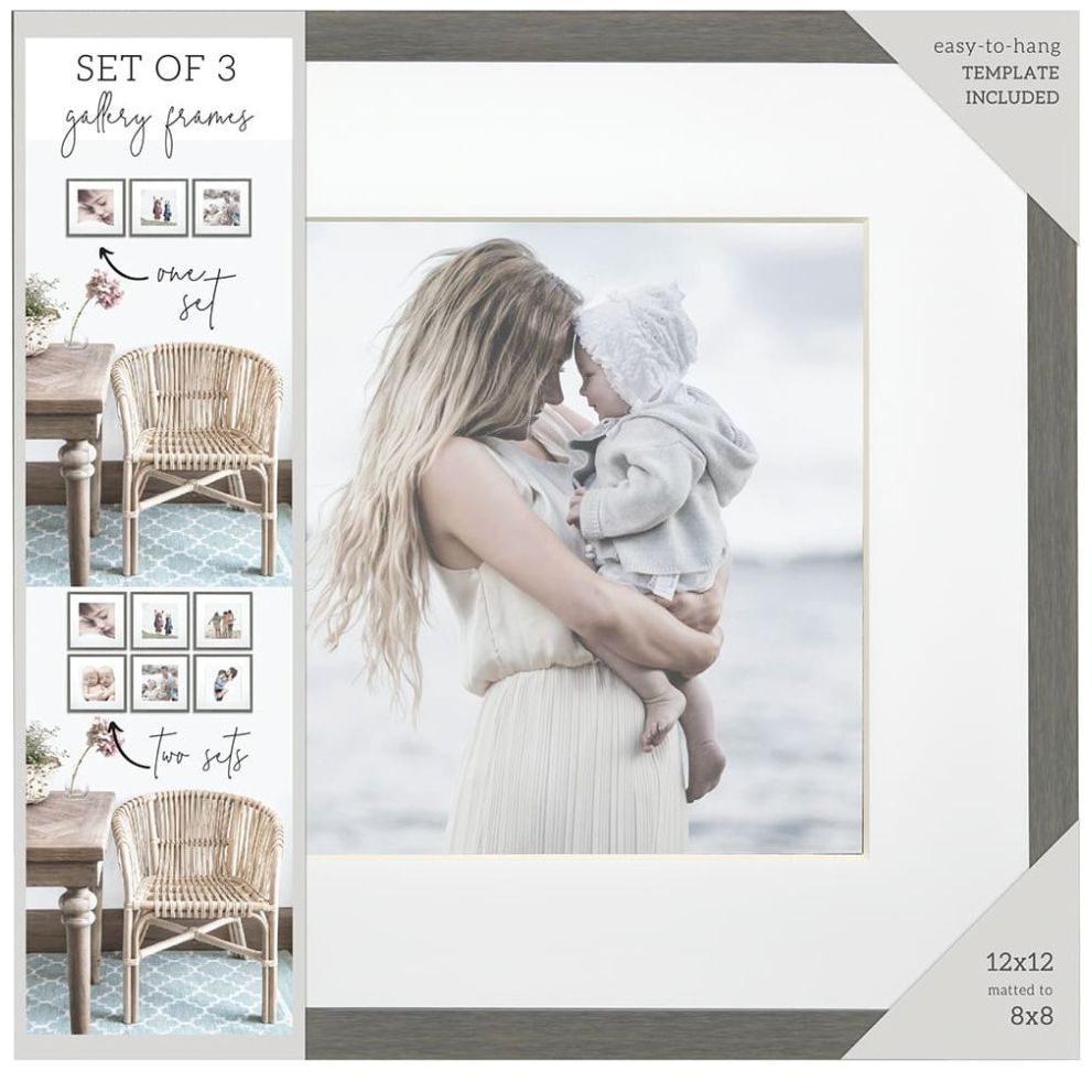 Portaretrato 12X12 a 8X8 Tres Marcos Verticales Gr Gallery Frames