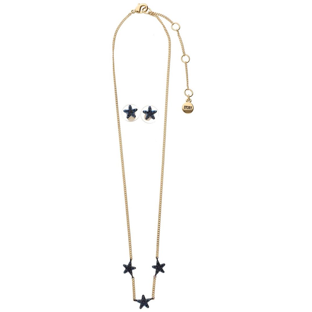 Juego Collar y Aretes Estrella Dkny