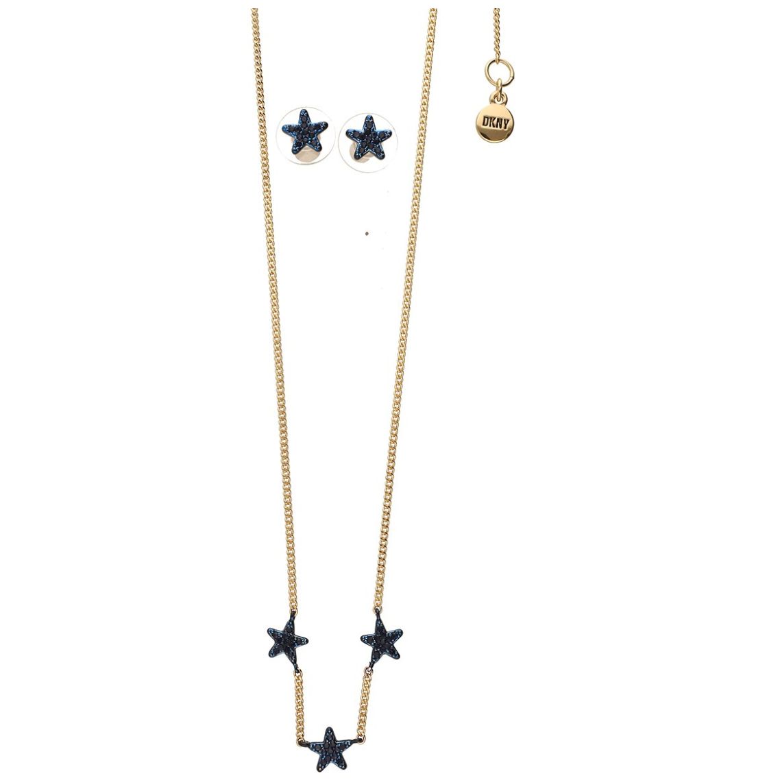 Juego Collar y Aretes Estrella Dkny