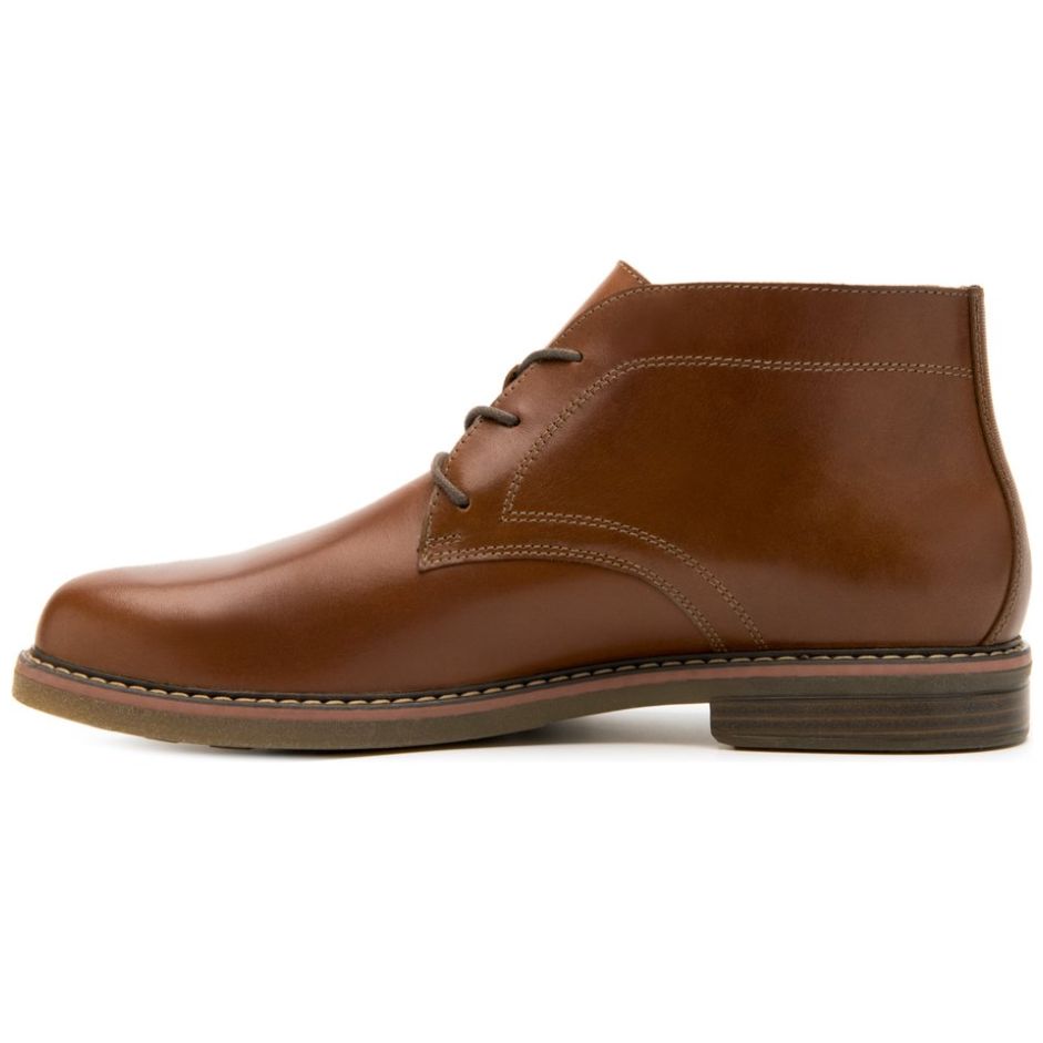 Bota Lisa para Hombre con Agujeta Café Flexi
