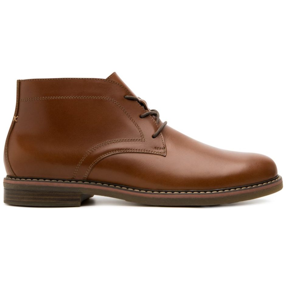 Bota Lisa para Hombre con Agujeta Café Flexi
