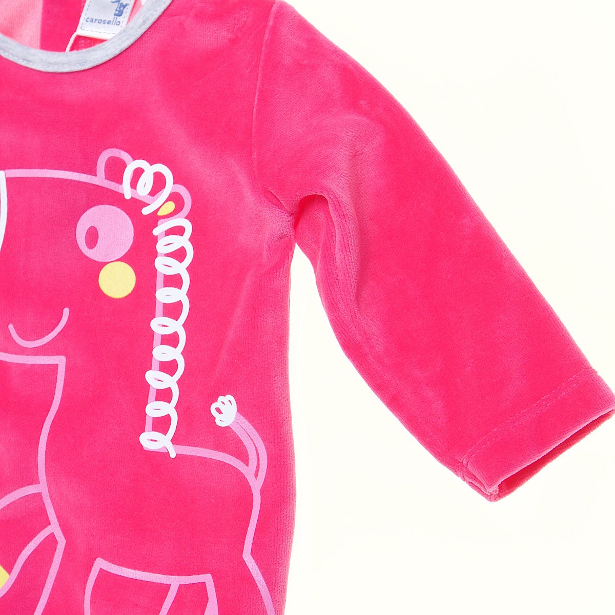 Mameluco de Velour para Bebé Diseño Jirafa Carosello