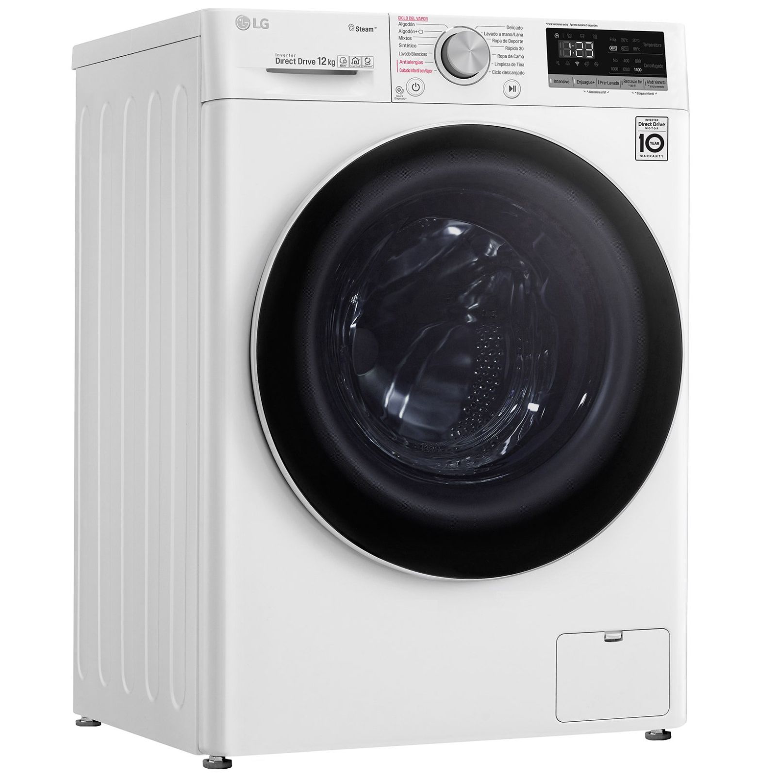 Lavadora LG Carga Frontal 12 Kg Wm12Wvc4S6 Ab Blanca