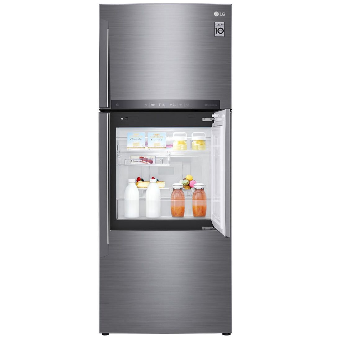 Refrigerador LG Top Mount Door-In-Door Linear Inverter 16 Pies Platino Lt44Mdp