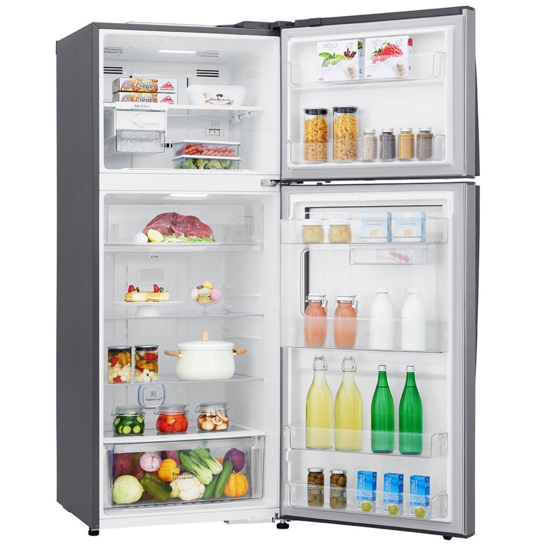 Refrigerador LG Top Mount Door-In-Door Linear Inverter 16 Pies Platino Lt44Mdp