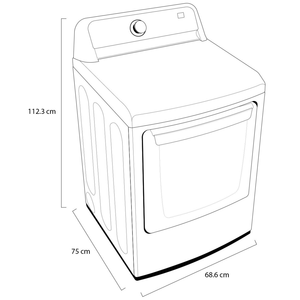 Secadora Lg Carga Frontal a Gas 25 Kg Blanca