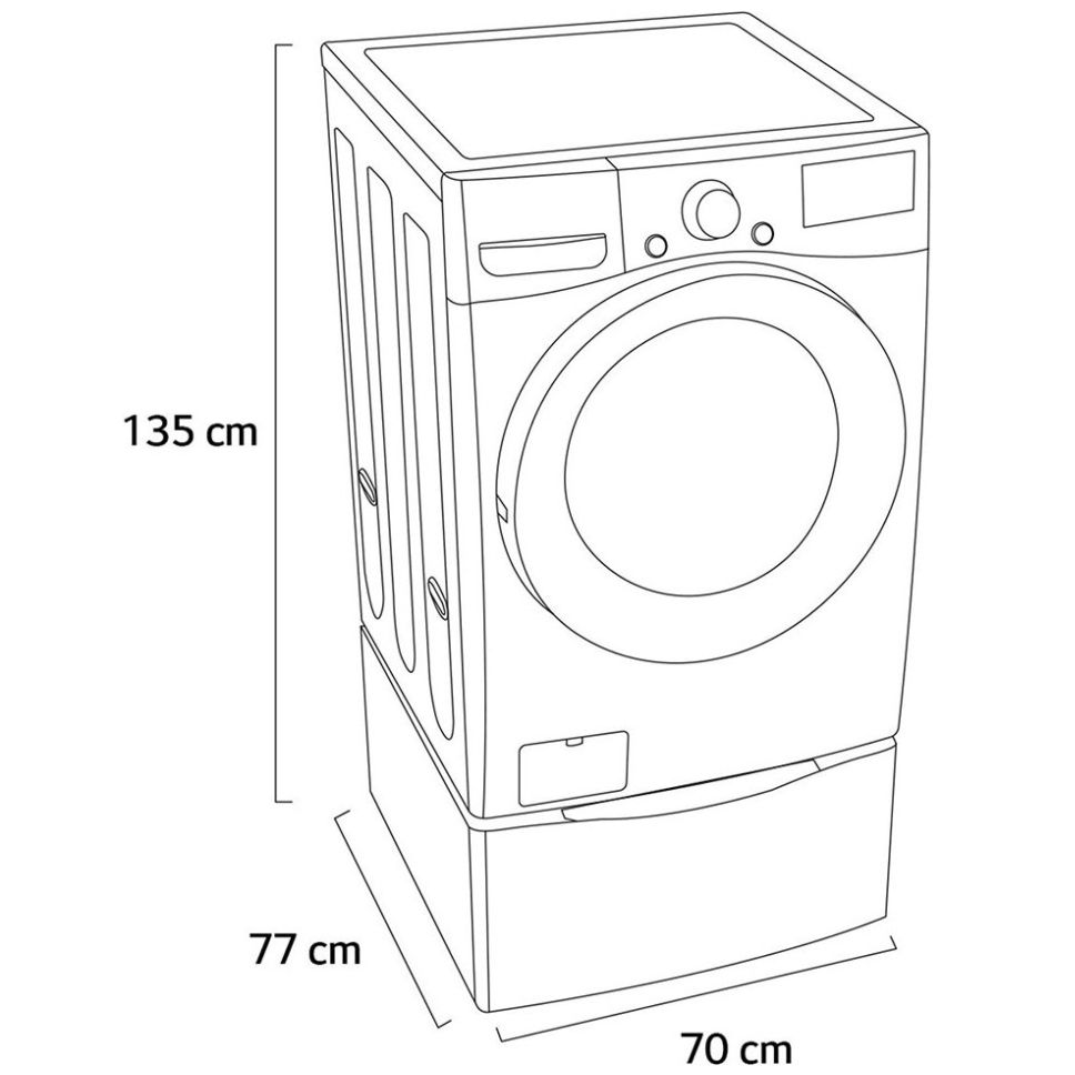 Lavadora LG Carga Frontal Ai Dd 22Kg Color Plata - Wm22Vv2S6Gr