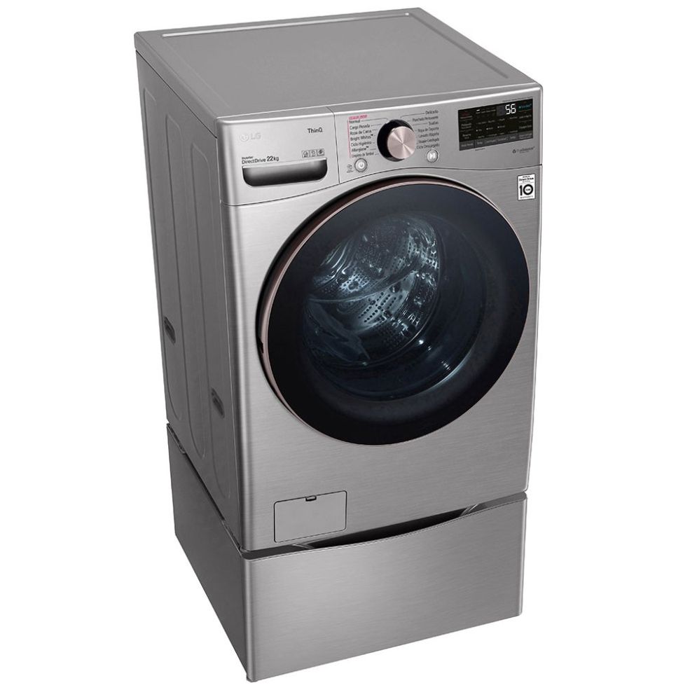 Lavadora LG Carga Frontal Ai Dd 22Kg Color Plata - Wm22Vv2S6Gr