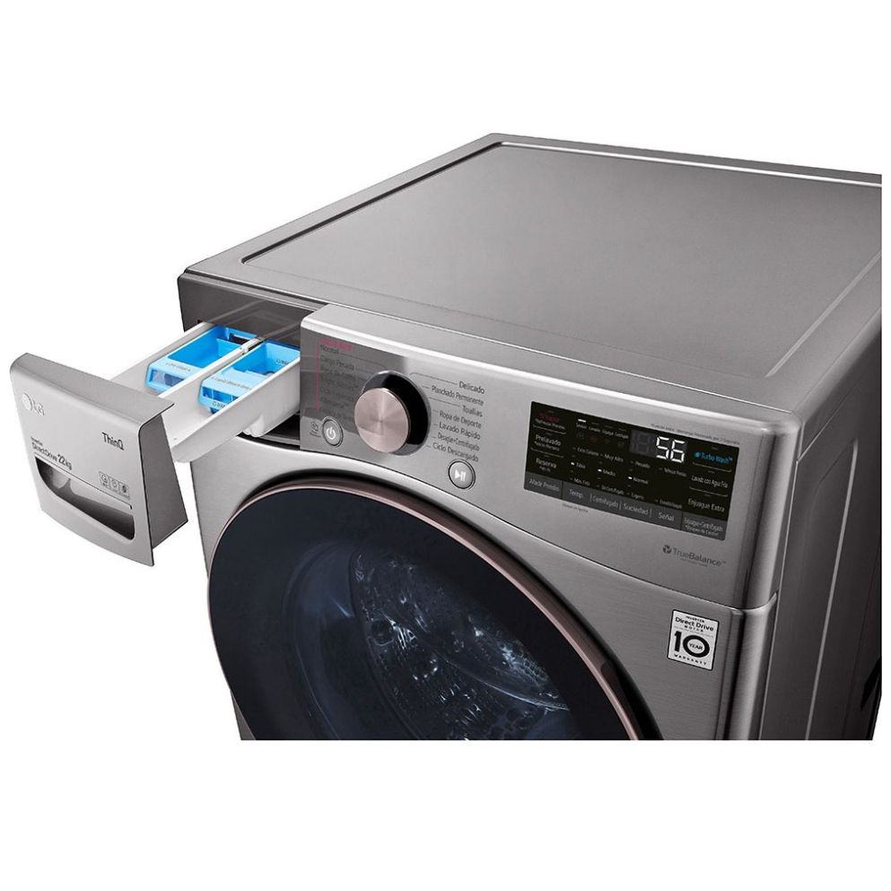 Lavadora LG Carga Frontal Ai Dd 22Kg Color Plata - Wm22Vv2S6Gr