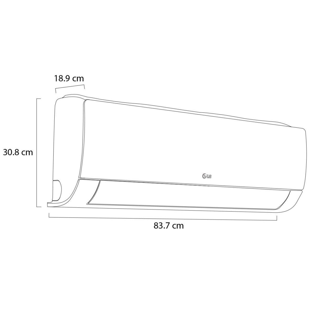 Aire Acondicionado LG Minisplit  Dual Inverter 11,000 Btu/h  Blanco  Vx122C8