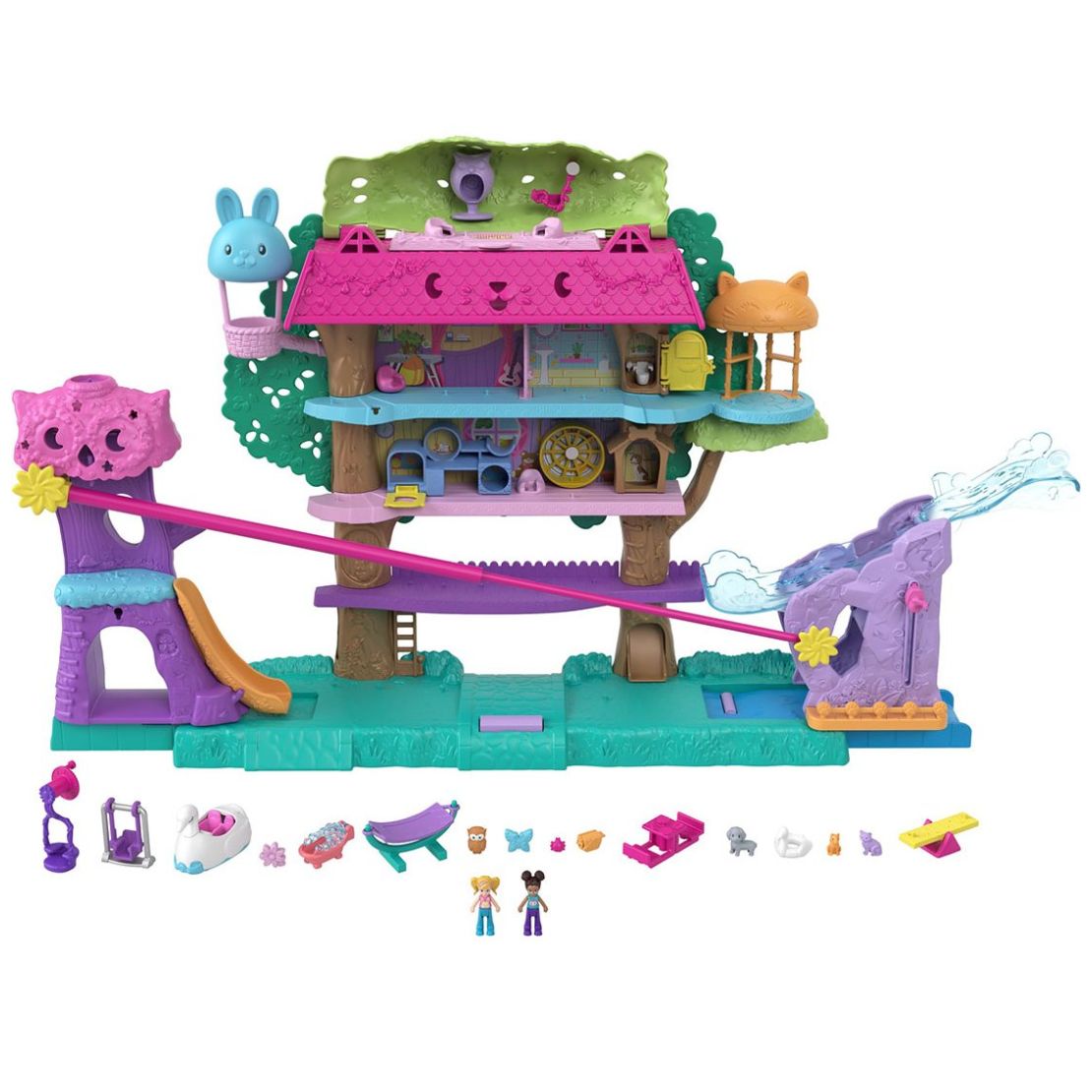 Polly Pocket  Pollyville Casa Del Aventuras Del Árbol