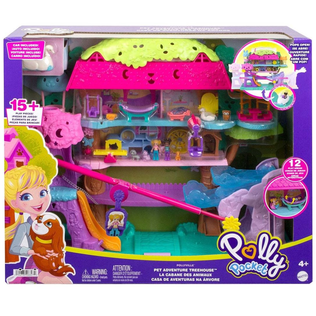 Polly Pocket Pollyville Casa Del Aventuras Del Árbol