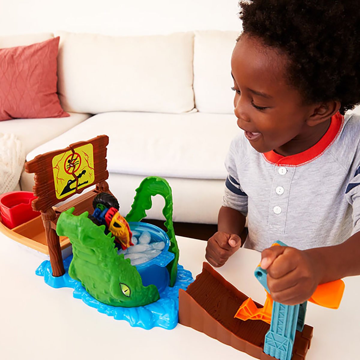 Pista de Juguete Hot Wheels Ataque Del Cocodrilo Hambriento