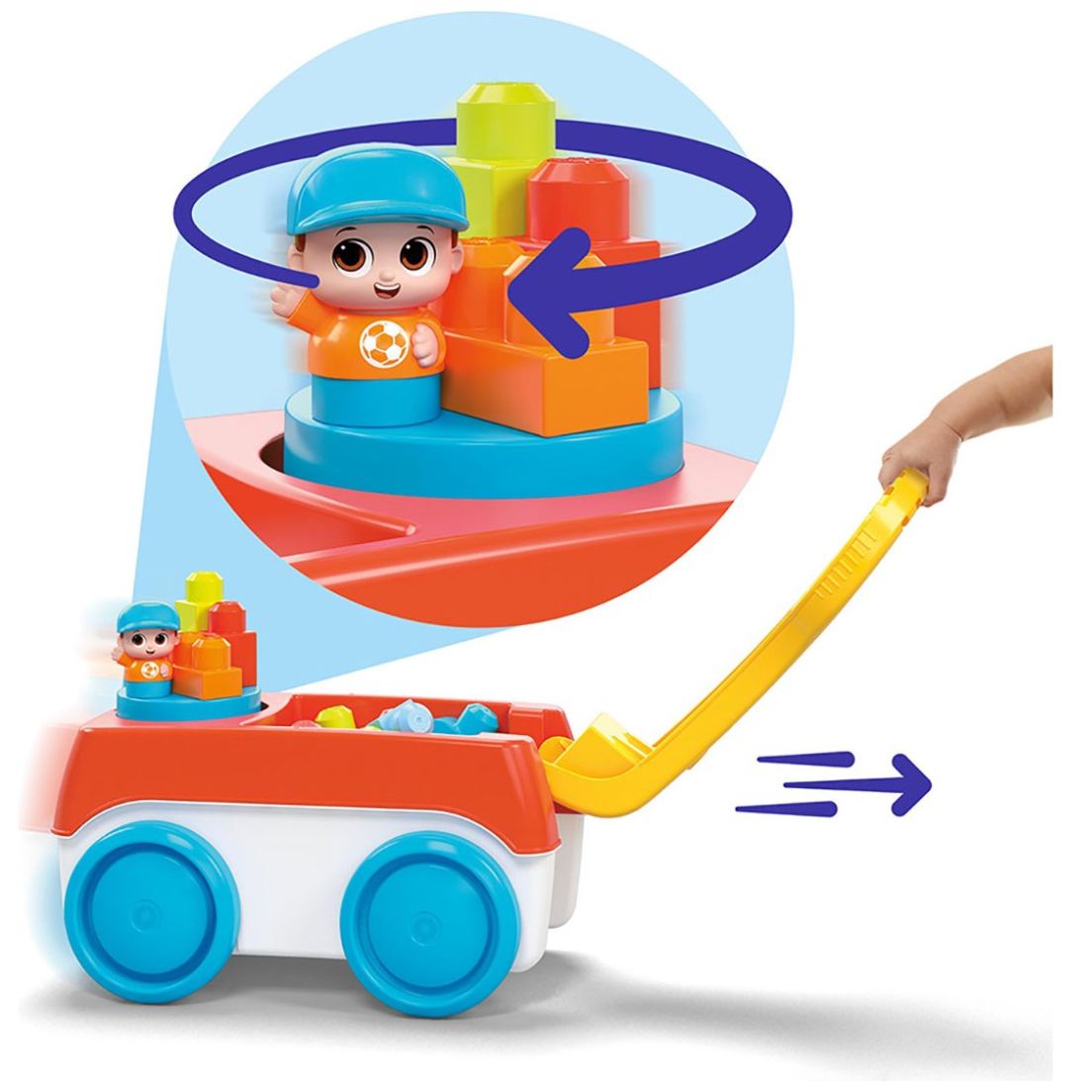 Mega Bloks Vagon Giratorio de Bloques