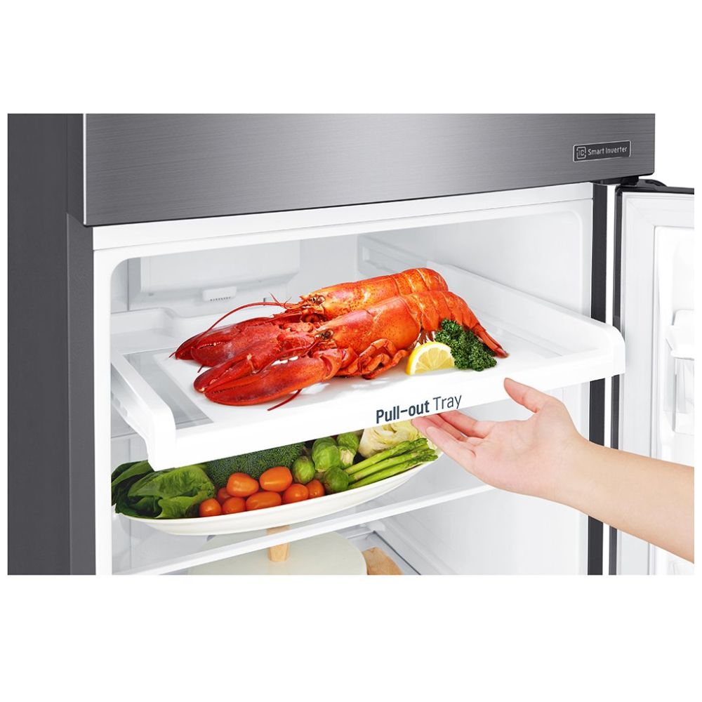 Refrigerador LG Top Mount Smart Inverter con Dispensador de Agua 11 Pies Platino Gt32Wdc