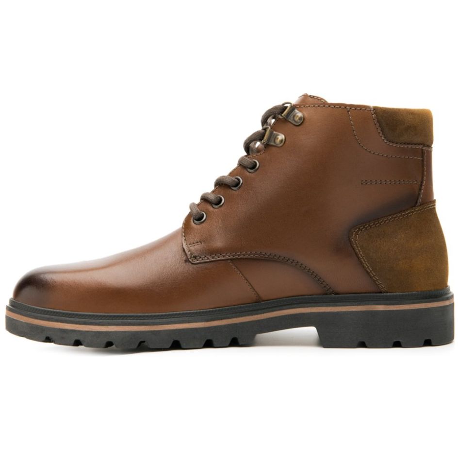 Bota en Piel para Caballero, Color Café Flexi