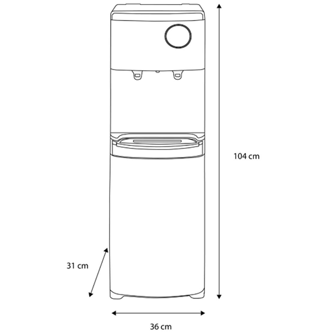 Dispensador de Agua Midea Mwd2N1Ss Carga Inferior