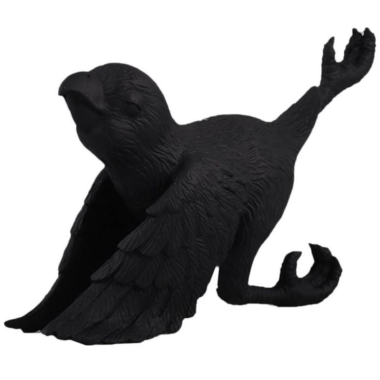 Home Nature Figura Decorativa Loro Estiramiento de Pata 15*26*8 Cm