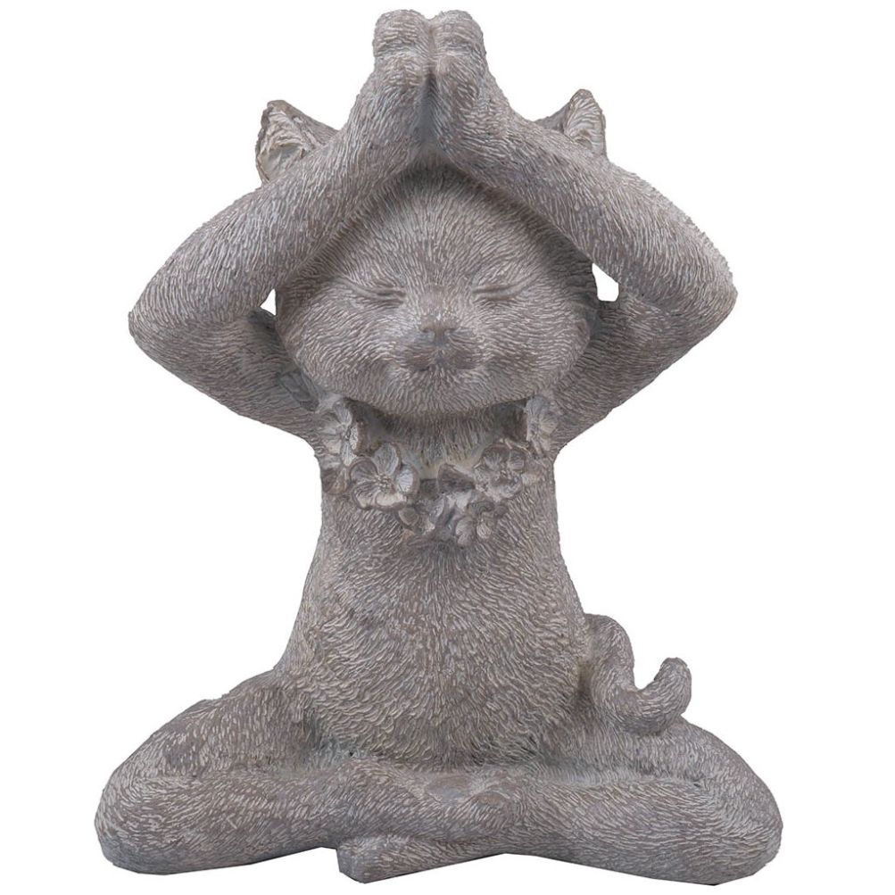 Home Nature Figura Decorativa Gato Manos Arriba 23*18*11 Cm