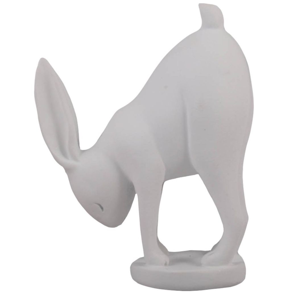 Home Nature Figura Decorativa Conejo Yoga Blanco 10*8*4 Cm