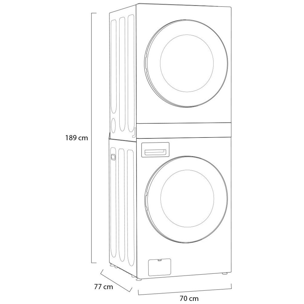 Torre de Lavado Lg 22 Kg Wk22Gbs6 Verde con Beige
