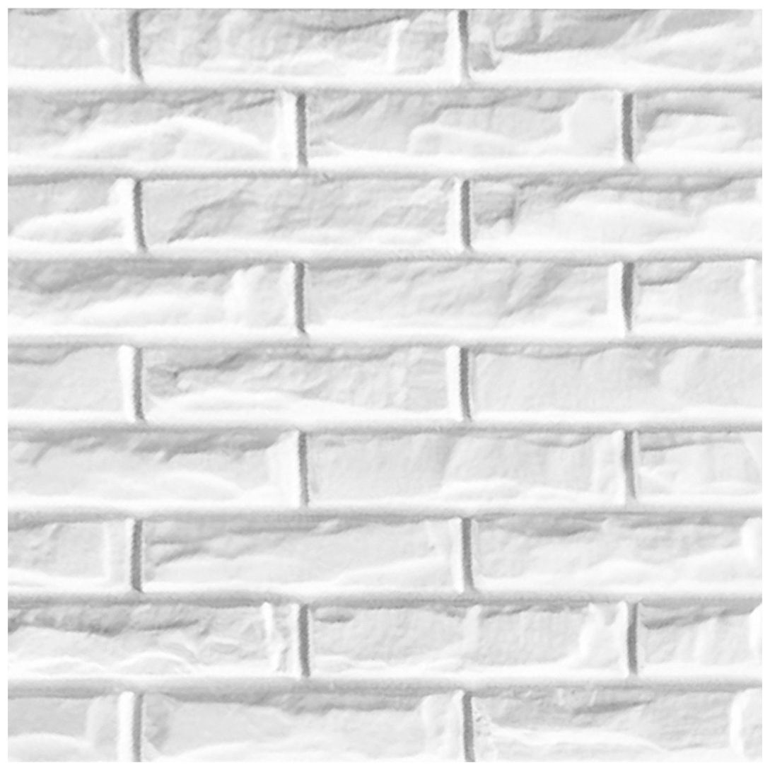 Panel Decorativo 3D para Muros Ladrillo Blanco 50 X 50 Cm Deco Pvc