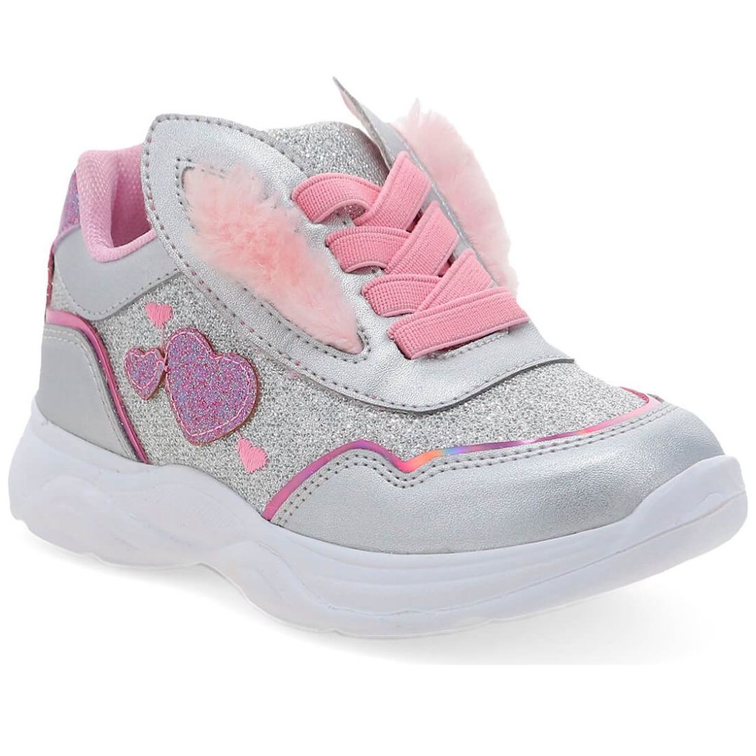 Tenis con Peluche 15-17 Plata Tropicana para Niña