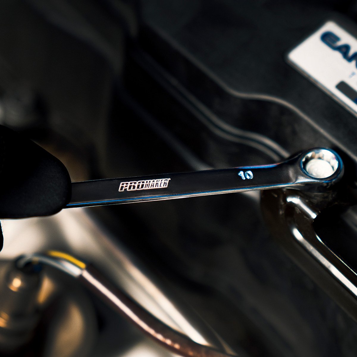 Llave Combinada Cromada Fija de Estria 1/2" Promaker