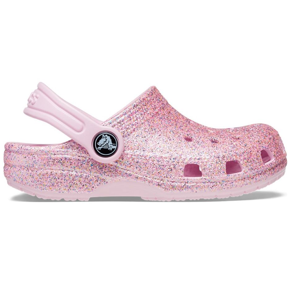 Sueco Classic Glitter 11-17 Rosa Crocs para Niña