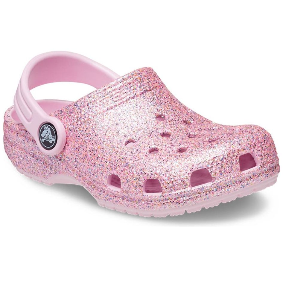 Sueco Classic Glitter 11-17 Rosa Crocs para Niña