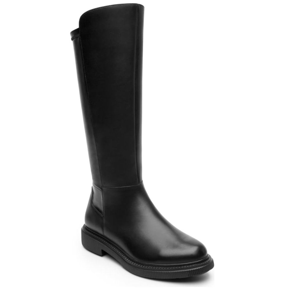 Bota Alta Lisa Negra Flexi