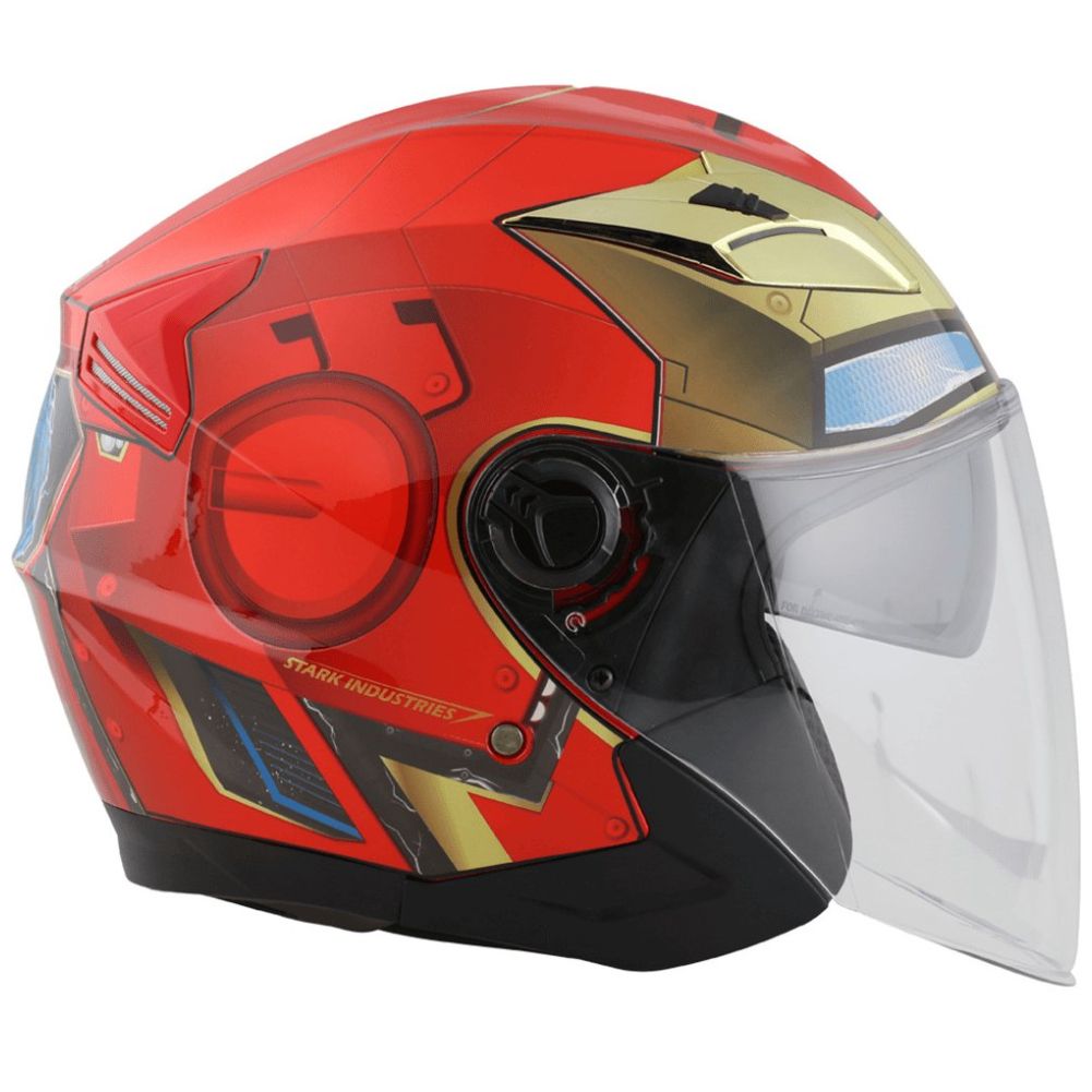 Casco para Motociclista 3/4 Iron Man Talla L Edge