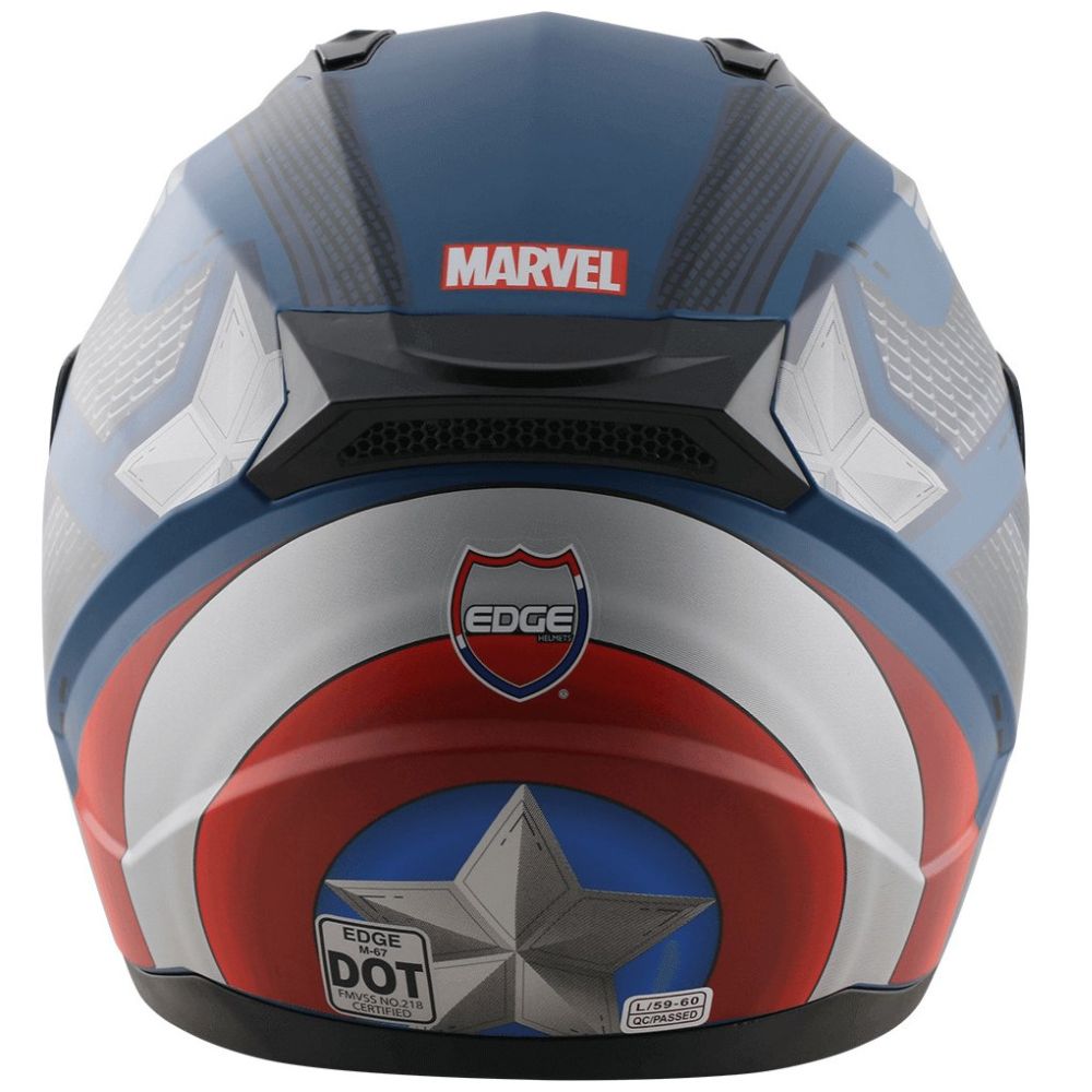 Casco para Motociclista Lexus Capitan America Talla Xl Edge